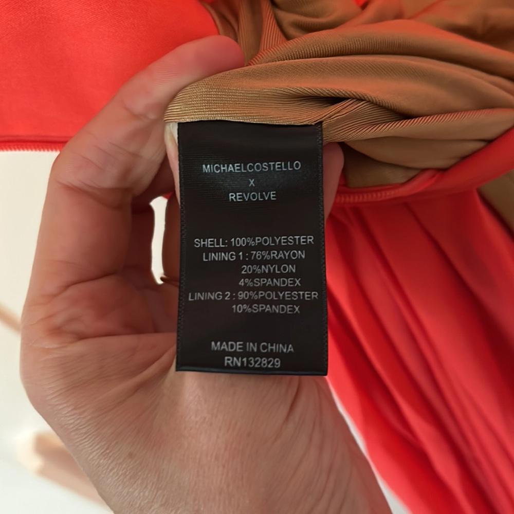 Michael Costello x REVOLVE Carrie Gown in Coral - Picture 9 of 9